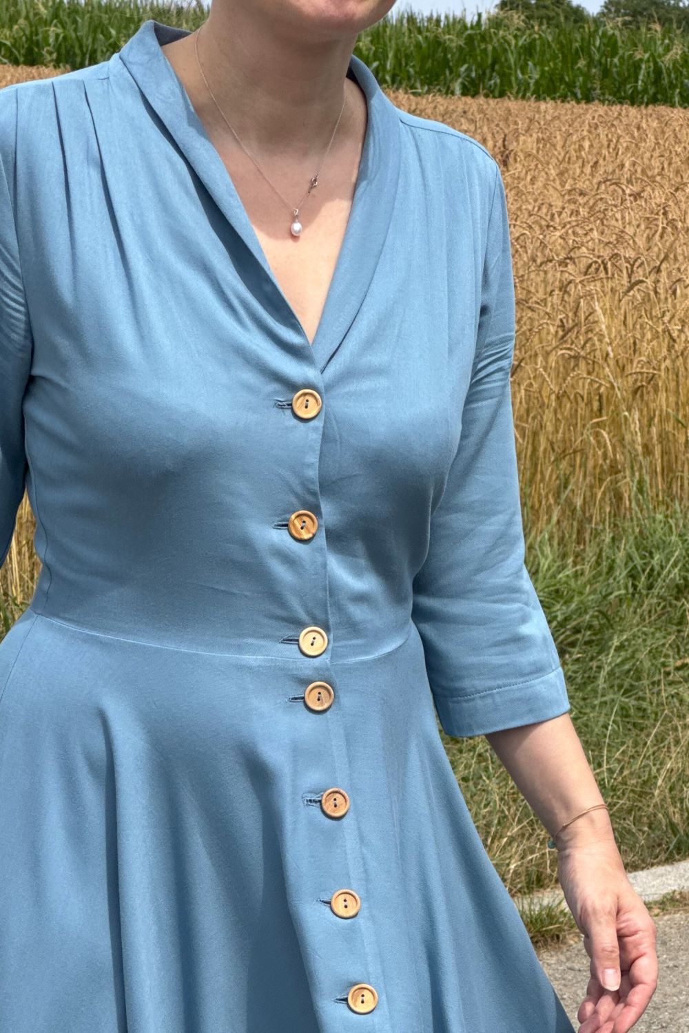 Kleid D'Laine Dress Olette, Ice Blue