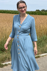 Kleid D'Laine Dress Olette, Ice Blue