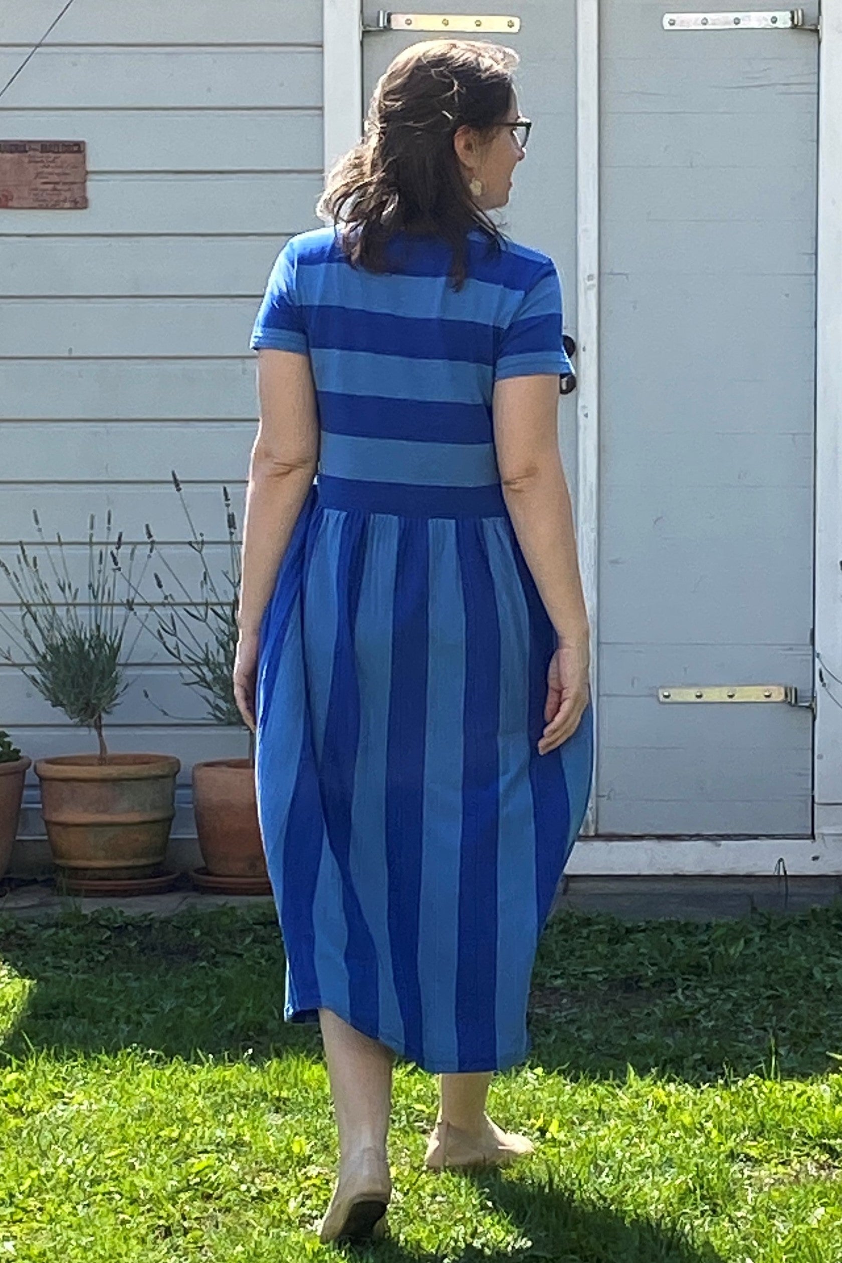 Danekroeyer Slub Jersey Dress, Klein Blue/ Cold Blue