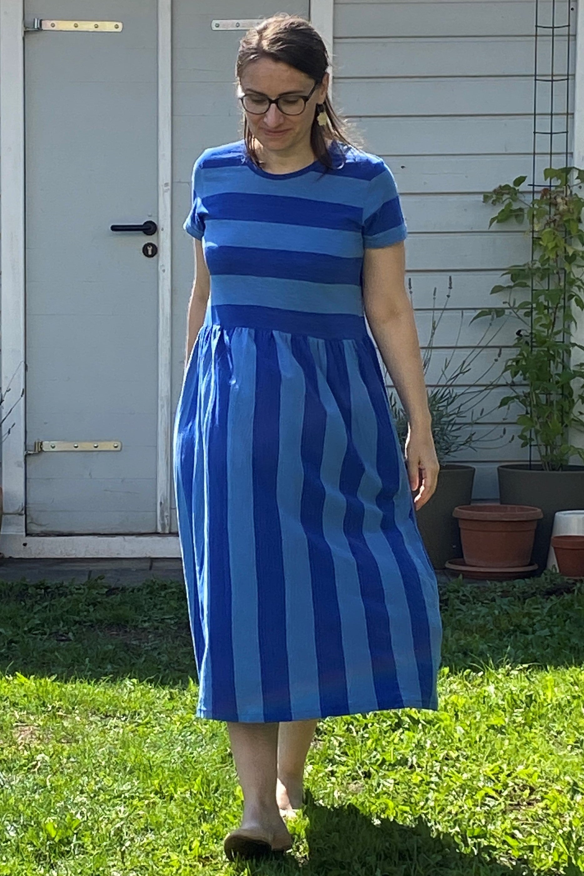 Danekroeyer Slub Jersey Dress, Klein Blue/ Cold Blue