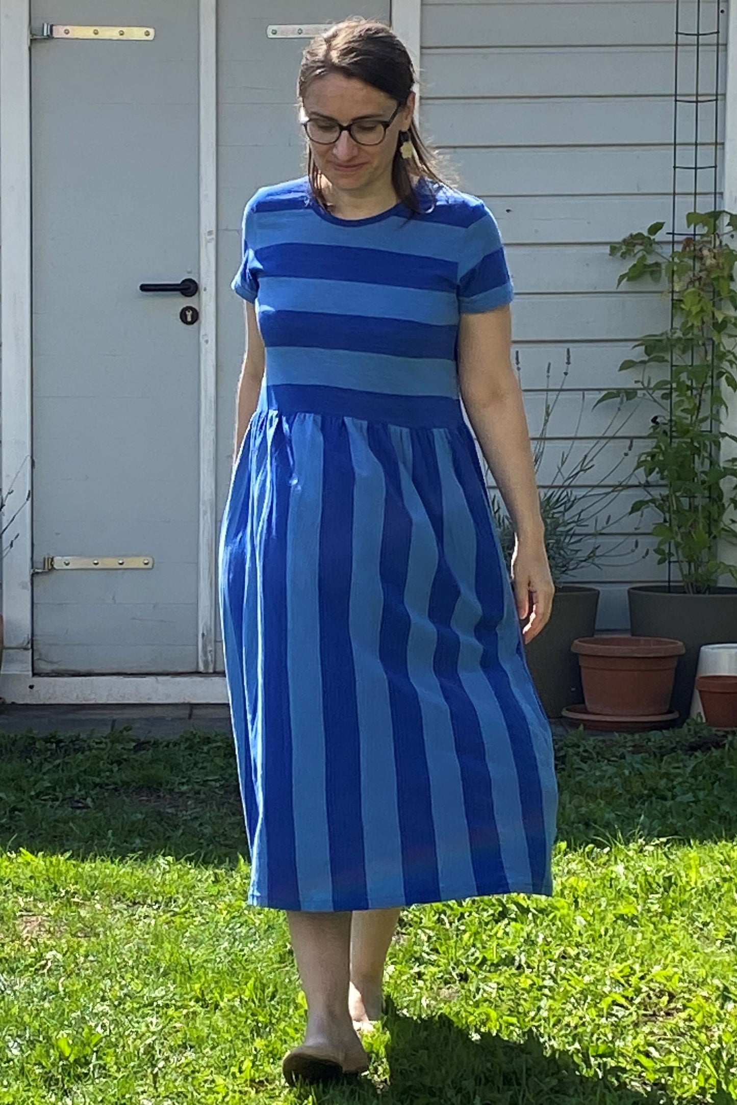 Danekroeyer Slub Jersey Dress, Klein Blue/ Cold Blue