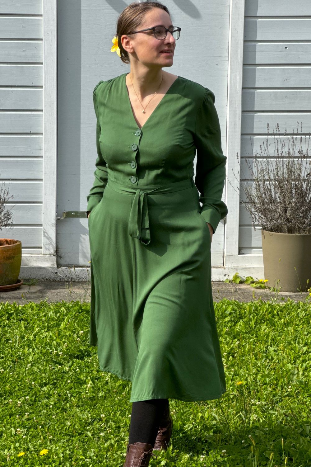 Magnolia Dress Olette, Green