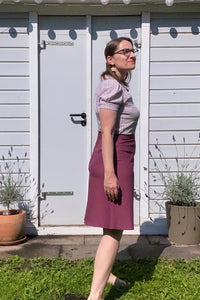 That Same Old Favorite Blouse, Lilac textured stripe