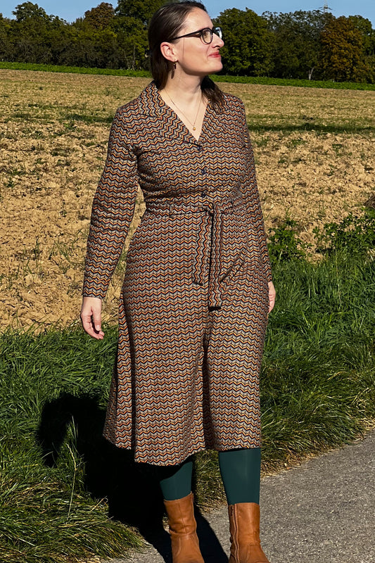 Hemdblusenkleid mit Kragen Midi, Sycamore