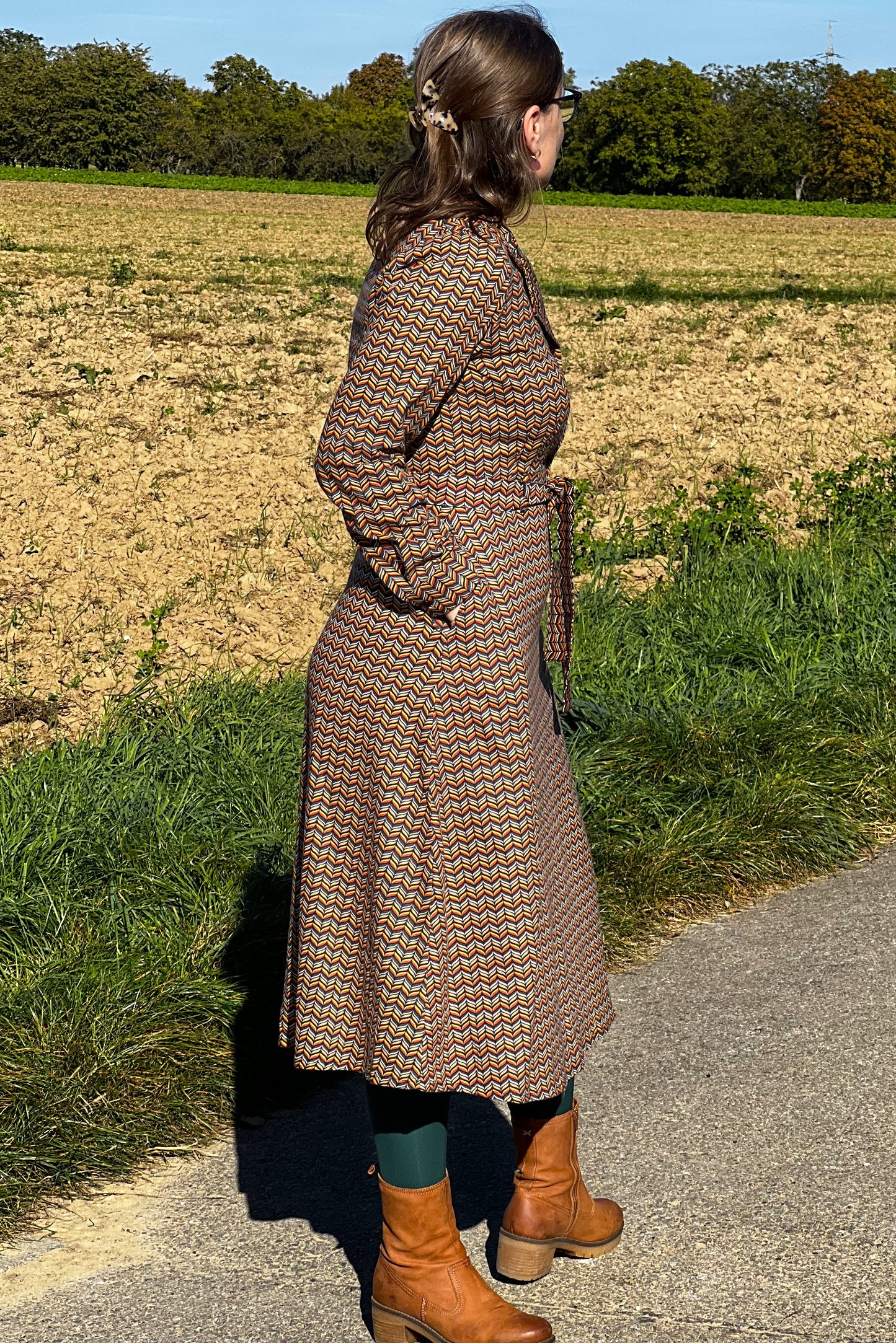 Hemdblusenkleid mit Kragen Midi, Sycamore