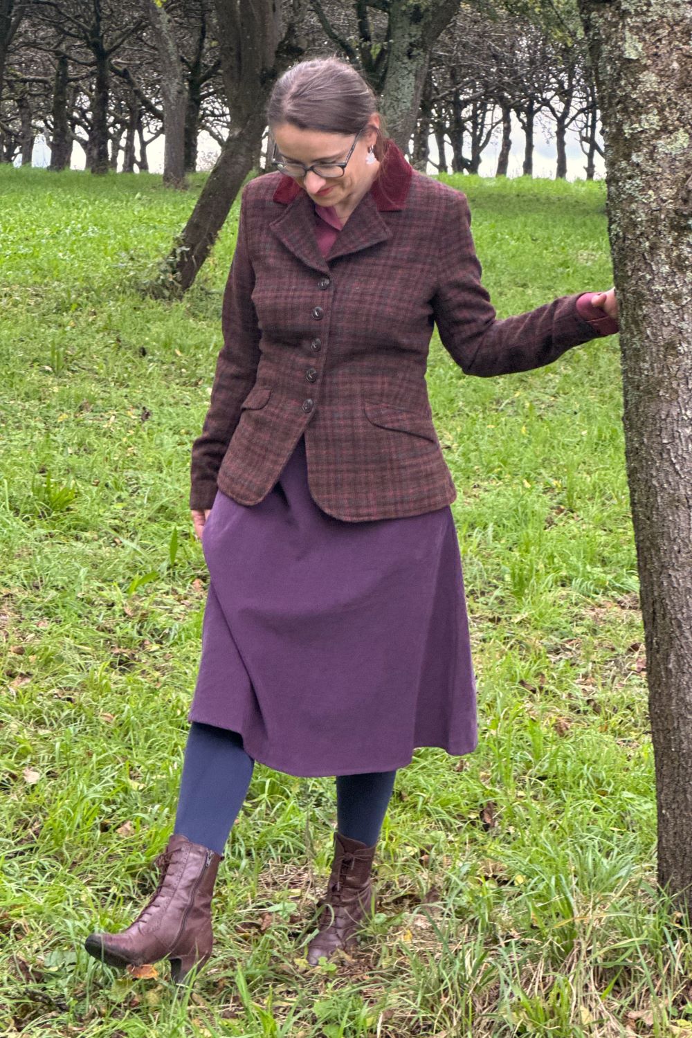 The Timeless Tweed Jacket, Hunting Tweed, Berry