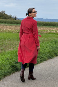 Midi-Kordkleid, Garnet