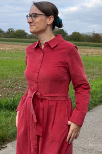 Midi-Kordkleid, Garnet