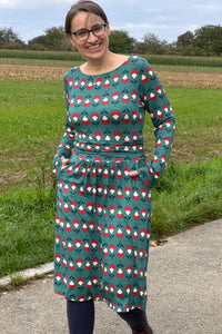 tailliertes Jersey-Kleid, Fromage