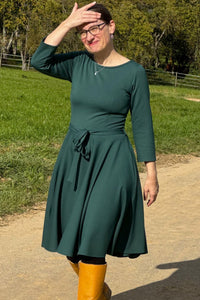 Kleid Ballerina Dress, Forest Green Punty