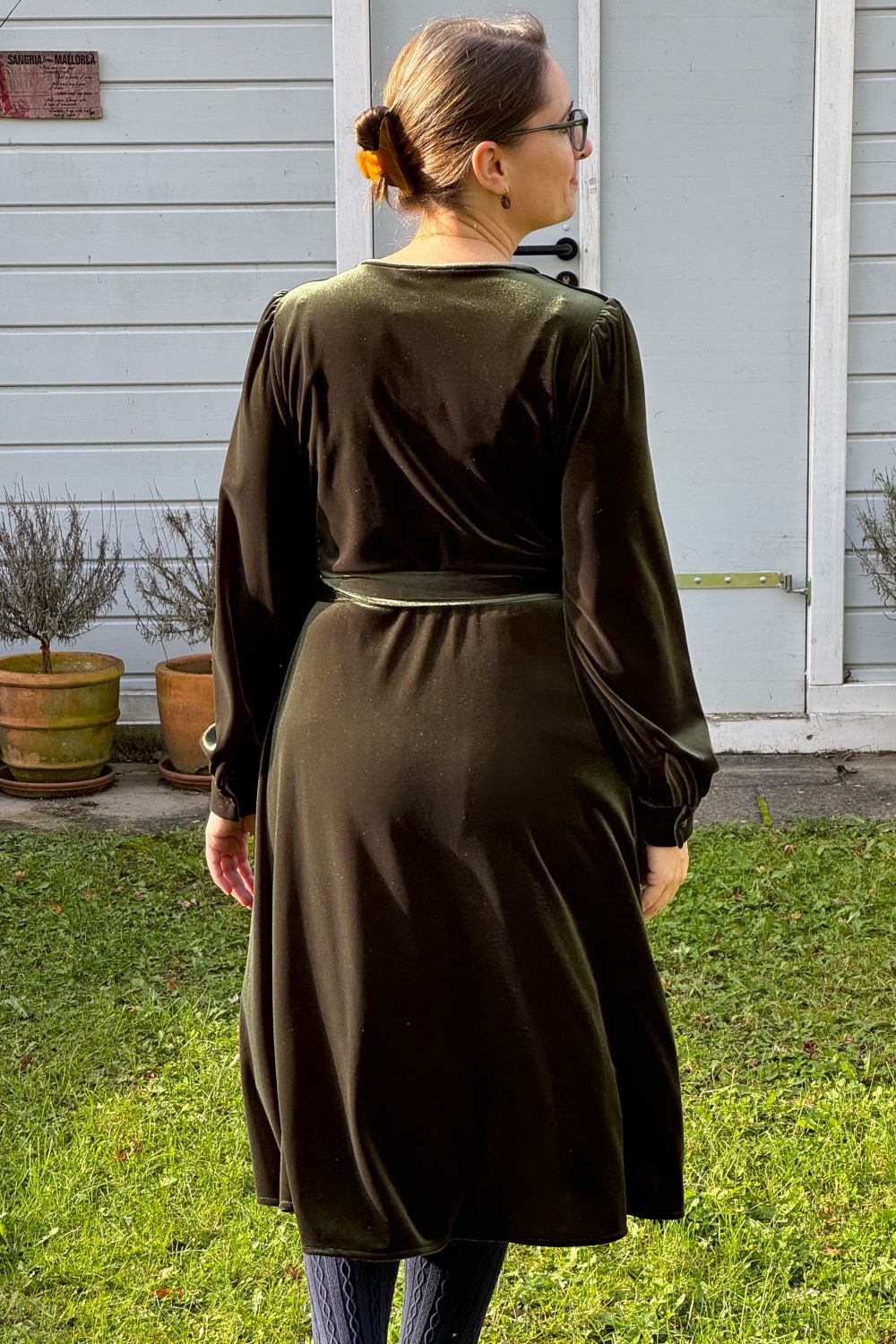 Dalida Kleid, Steam Velvet Olive
