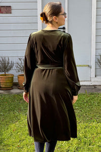 Dalida Kleid, Steam Velvet Olive
