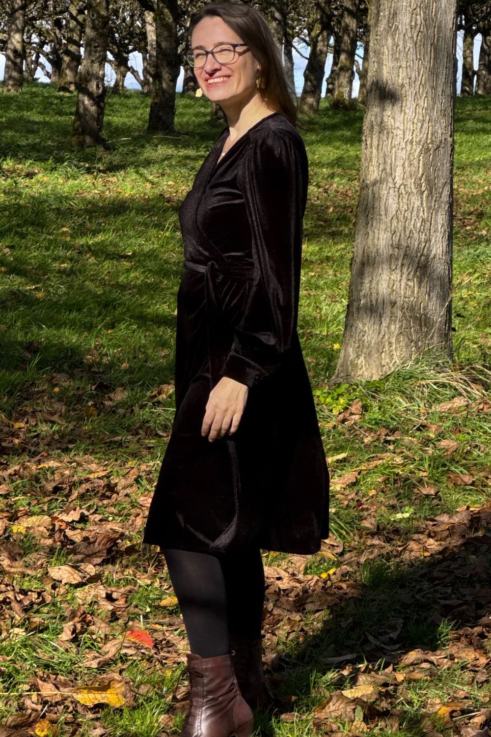 Dalida Kleid, Velvet Black