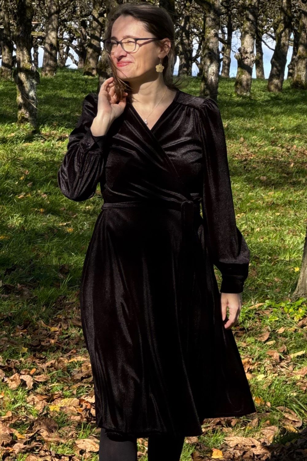 Dalida Kleid, Velvet Black