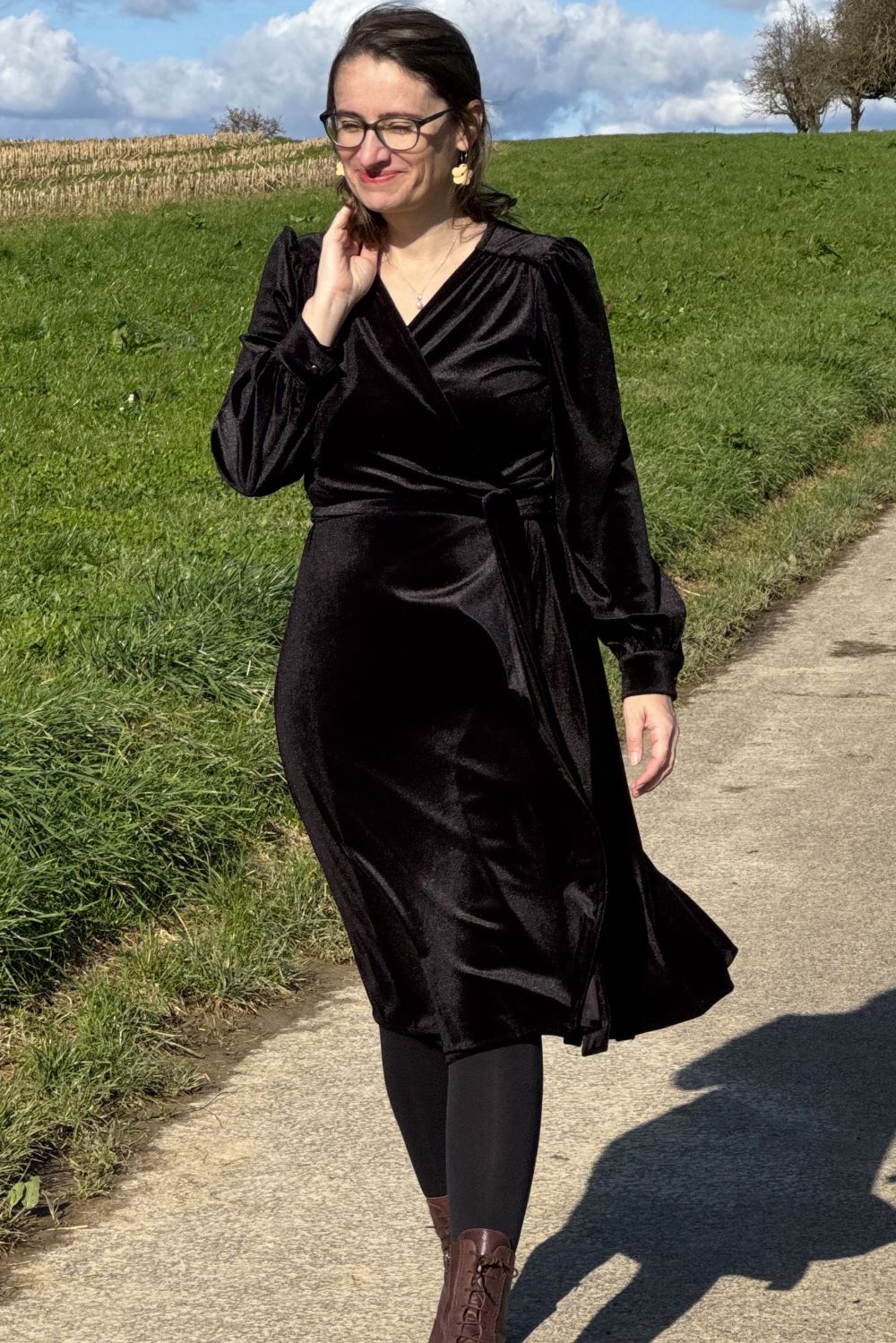 Dalida Kleid, Velvet Black