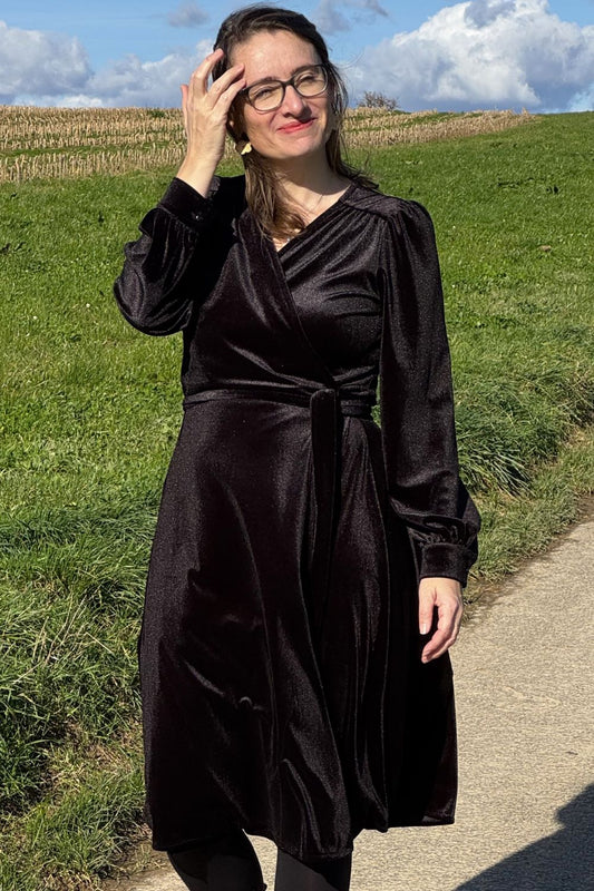 Dalida Kleid, Velvet Black