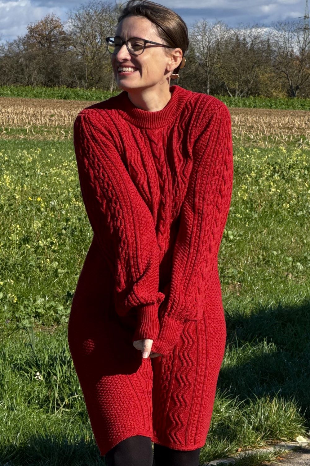 Kleid Svea Dress, Läppstift Red