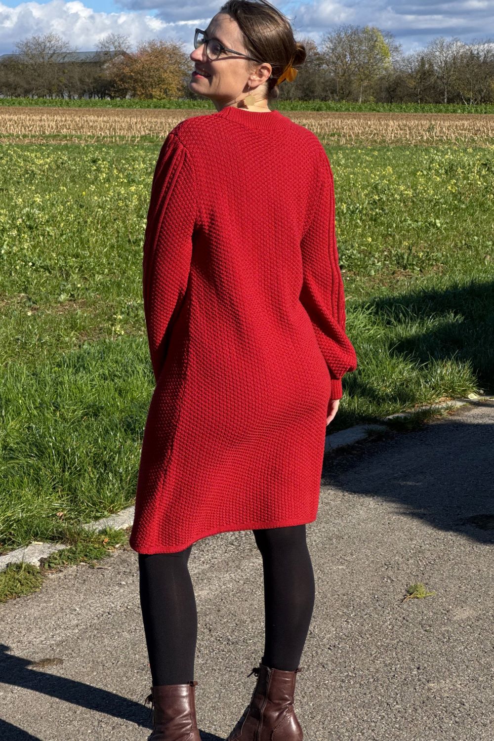 Kleid Svea Dress, Läppstift Red