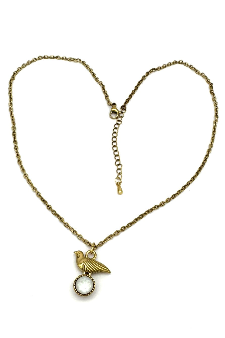 Kette Merle Chain Vogel, Gold & Frost