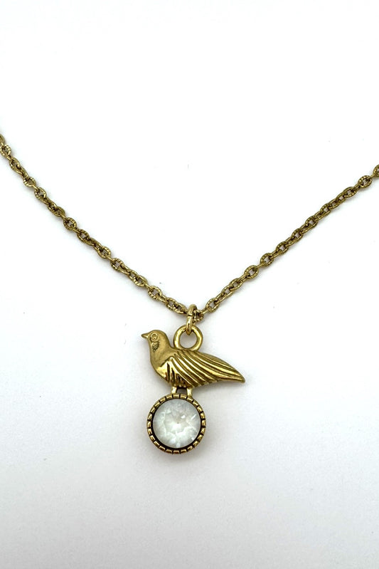Kette Merle Chain Vogel, Gold & Frost