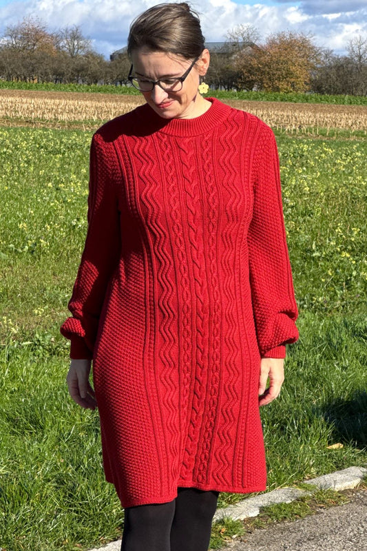 Kleid Svea Dress, Läppstift Red