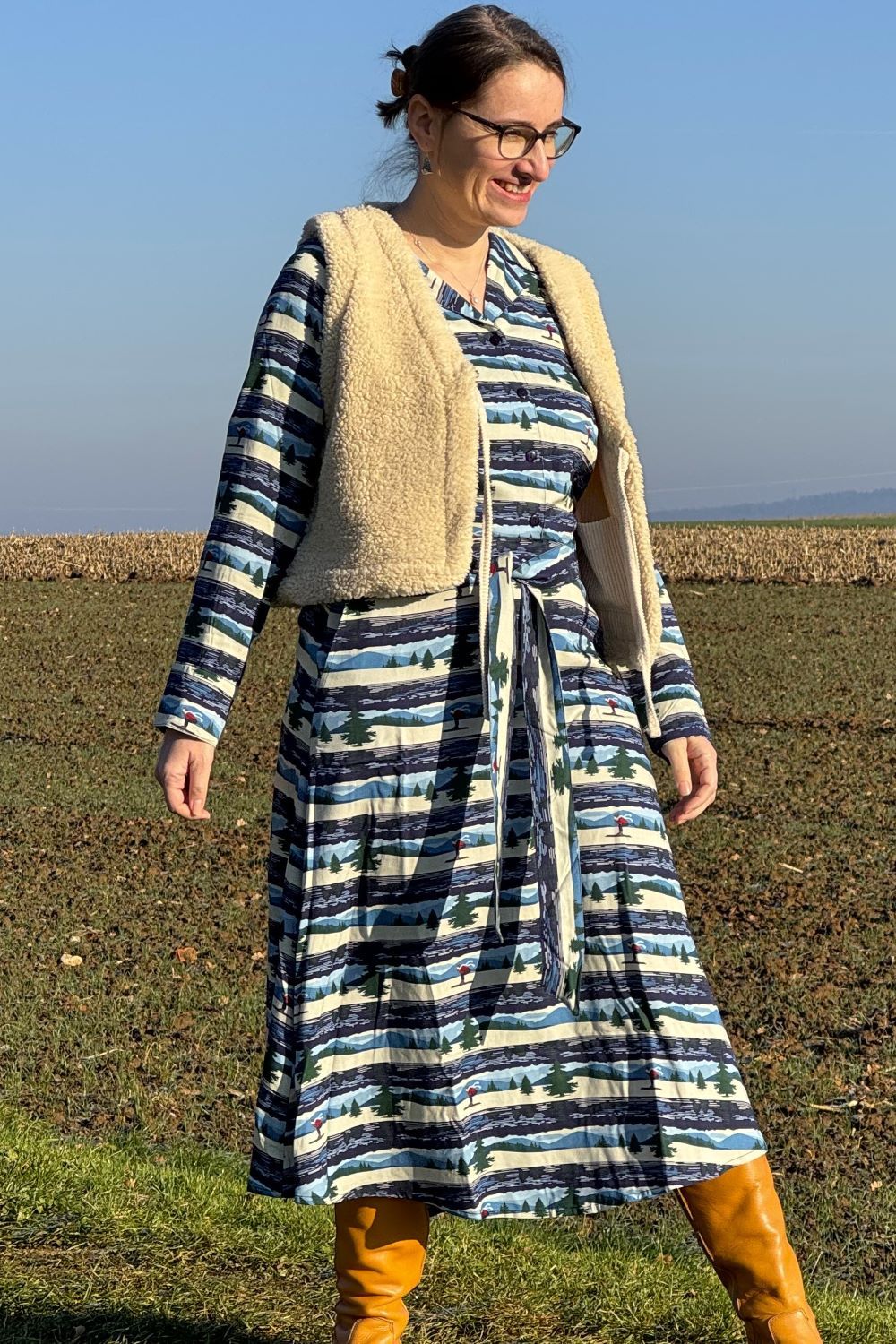 Weste Cozy Retro Hug Vest, Ecru