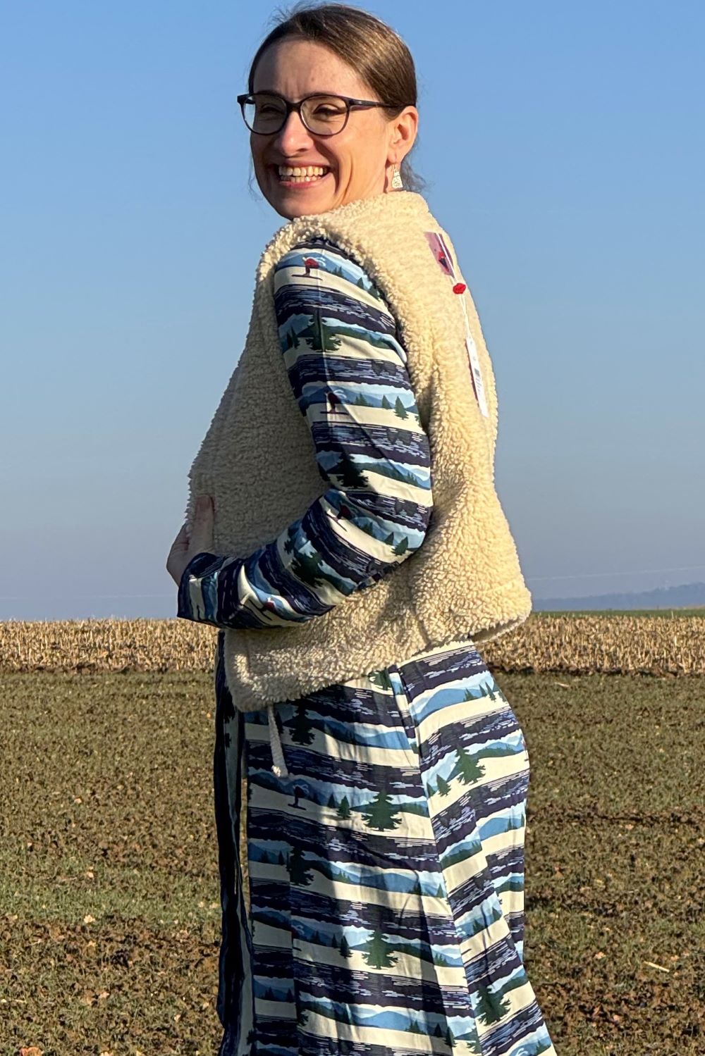 Weste Cozy Retro Hug Vest, Ecru