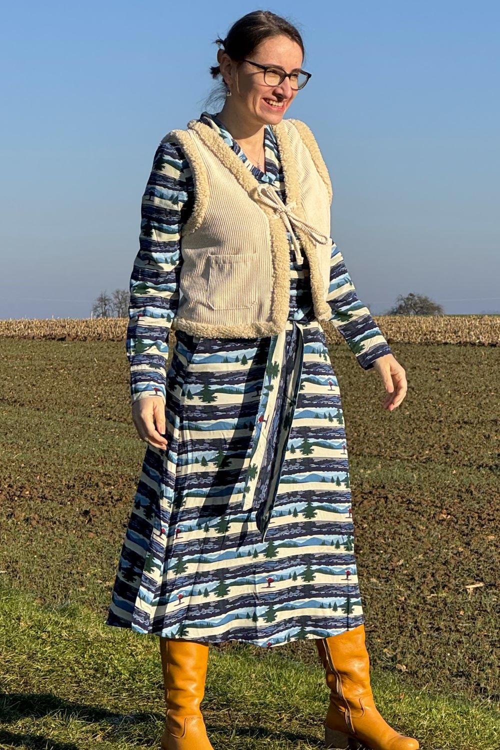 Weste Cozy Retro Hug Vest, Ecru