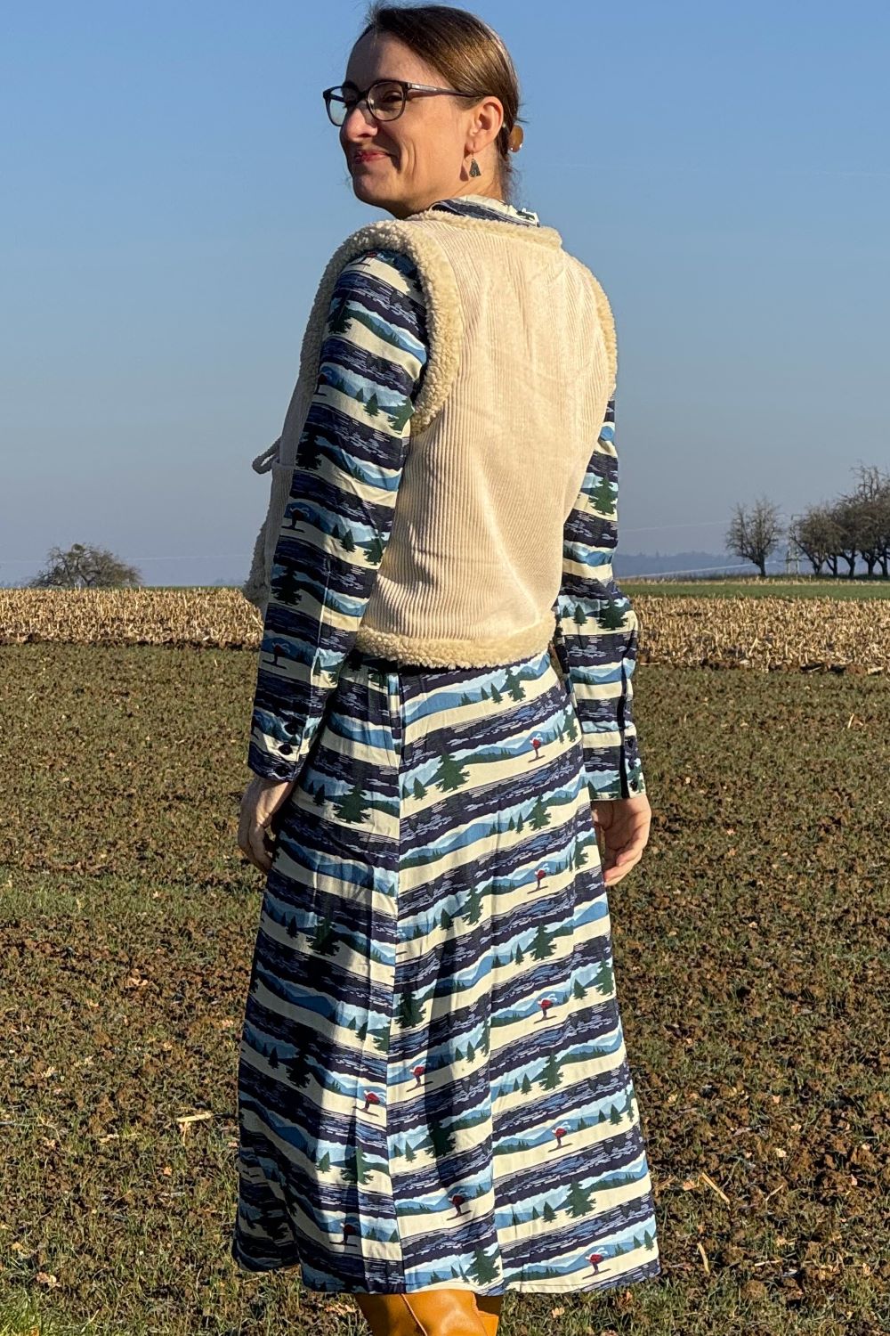 Weste Cozy Retro Hug Vest, Ecru