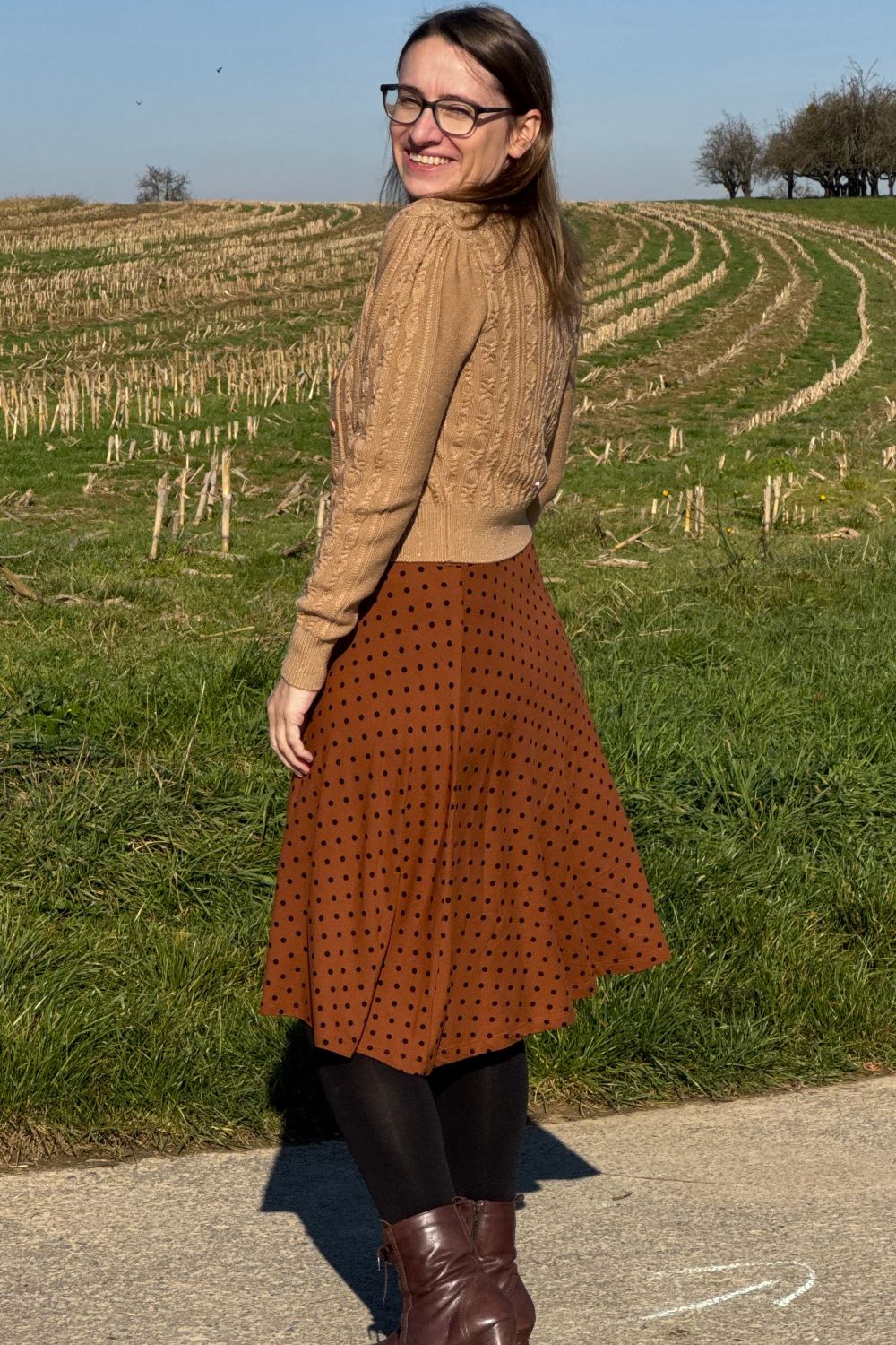 The Ice Skater Cardigan, Shimmery Champagne Wool