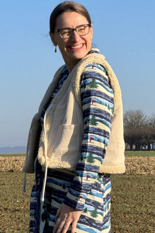 Weste Cozy Retro Hug Vest, Ecru