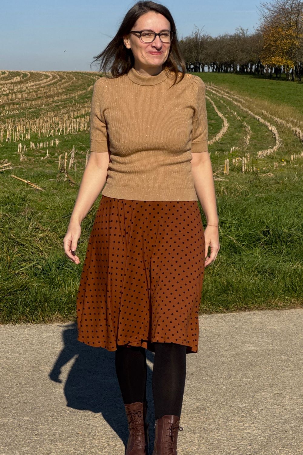 The Top Drawer Top, Shimmery Champagne Wool