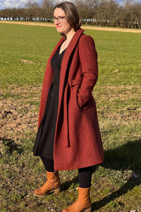 Wool Long Coat, Stone