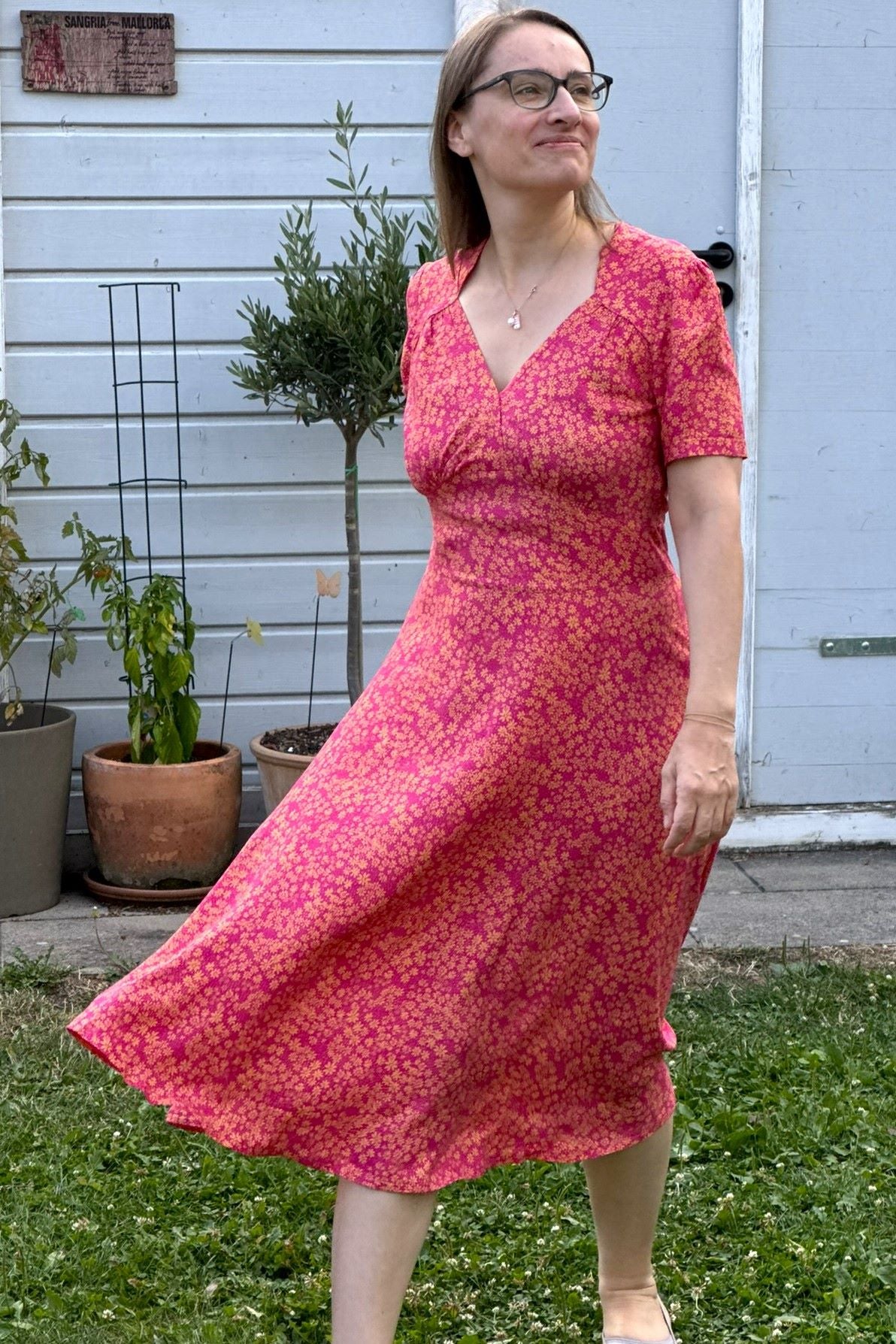 Hollywood Circle Dress Copacabana, Bloemen