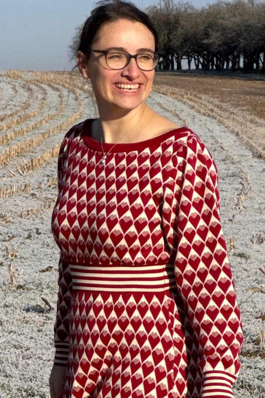 Midi-Strickkleid, Hearts