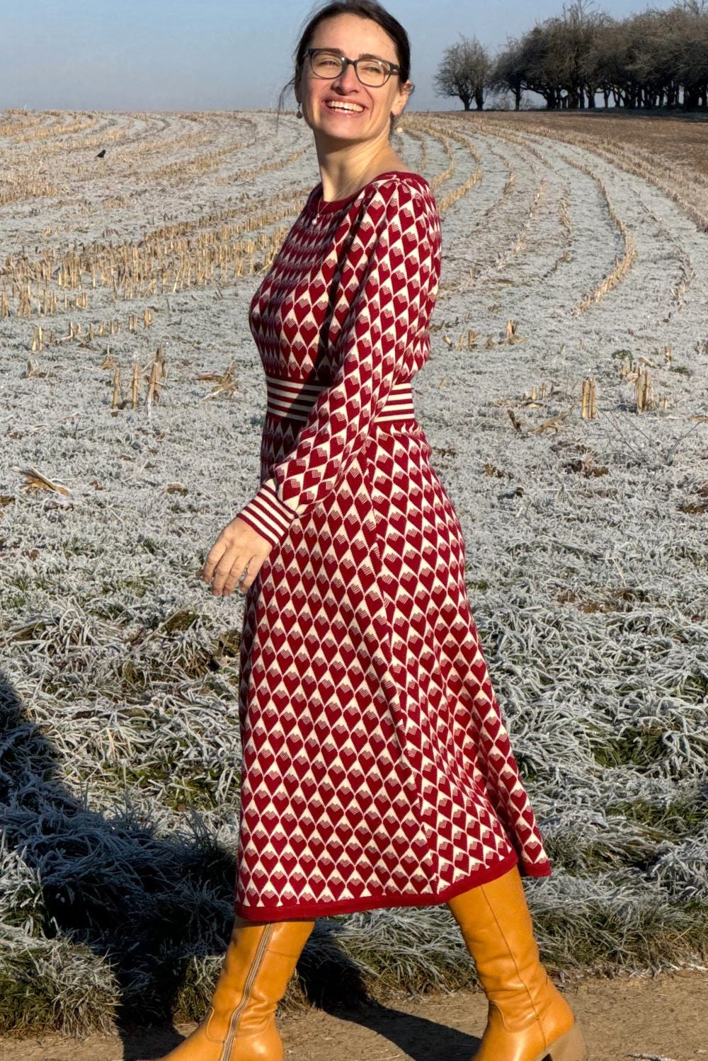 Midi-Strickkleid, Hearts