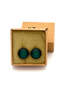 Ohrringe Dots, Deep Sea Green
