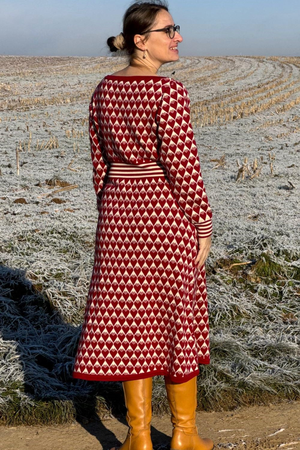 Midi-Strickkleid, Hearts