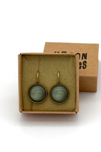Ohrringe Dots, Algengrün