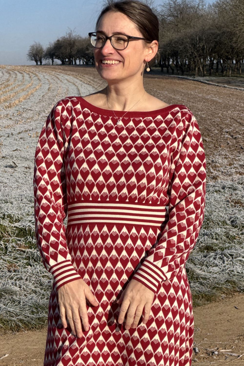 Midi-Strickkleid, Hearts