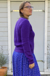 Danadorable Wool Cardigan, Purple