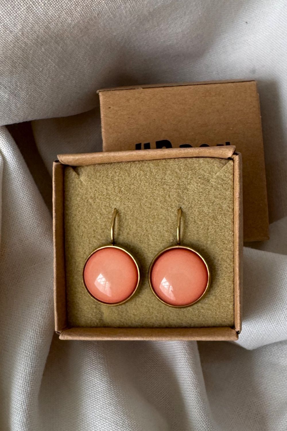Ohrringe Dots, Peach Pink