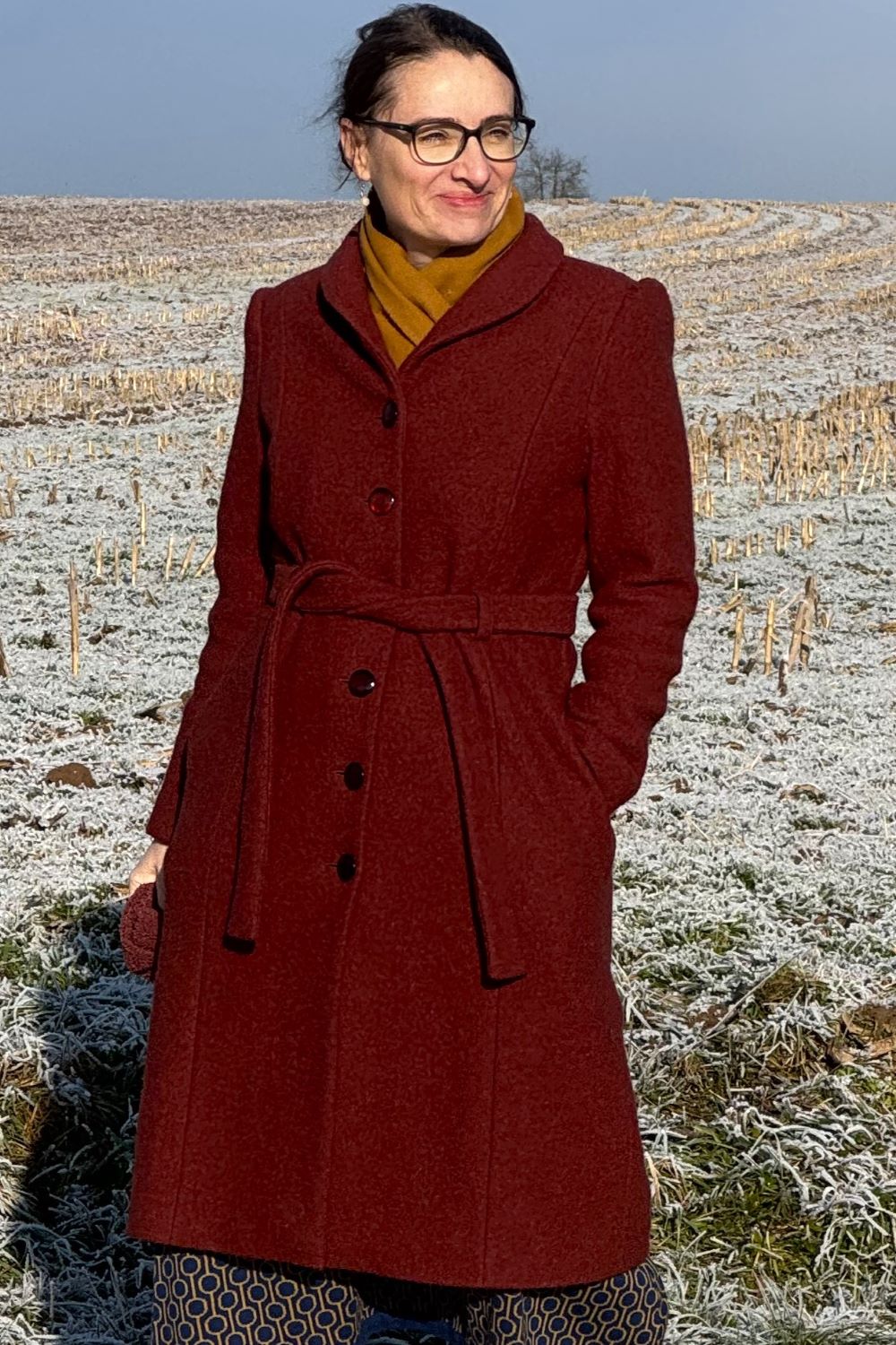 Wool Long Coat, Stone