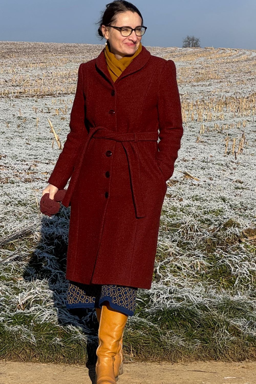 Wool Long Coat, Stone