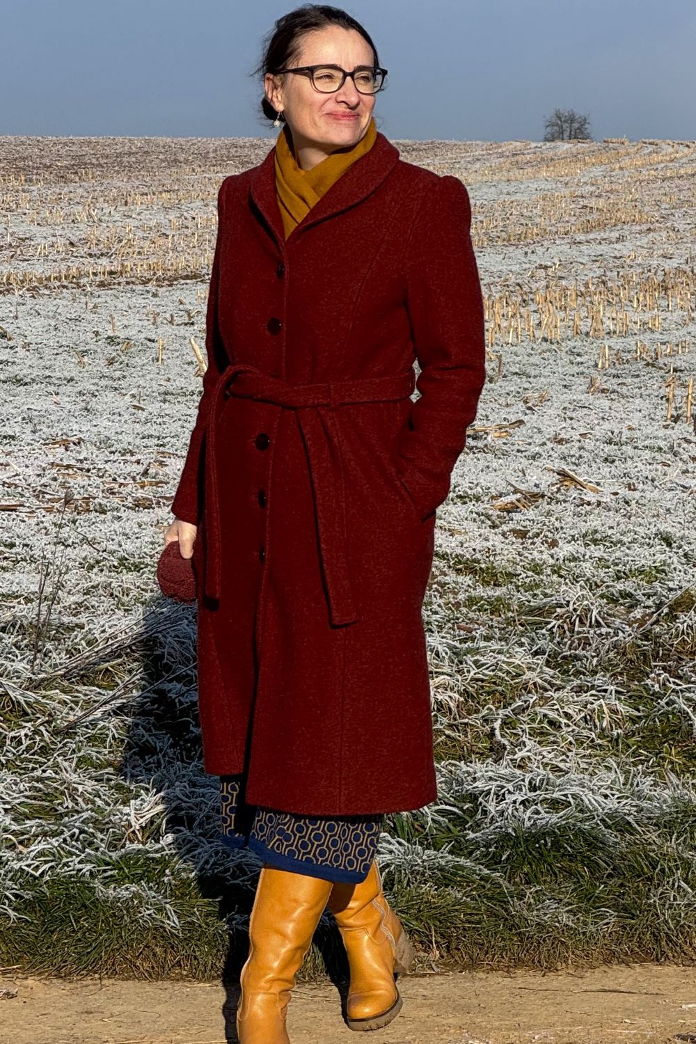 Wool Long Coat, Stone
