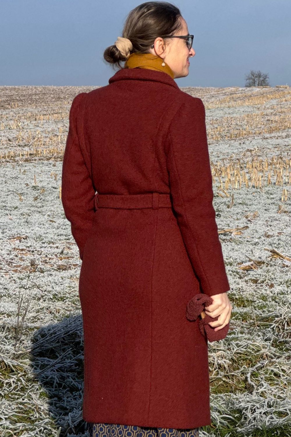 Wool Long Coat, Stone