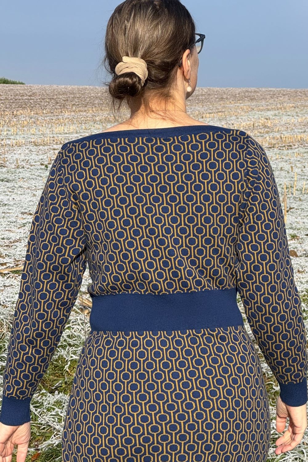 Midi-Strickkleid, Trellis