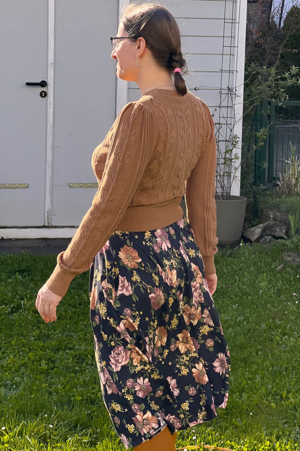 Circle Skirt Crepe, Renoir Black