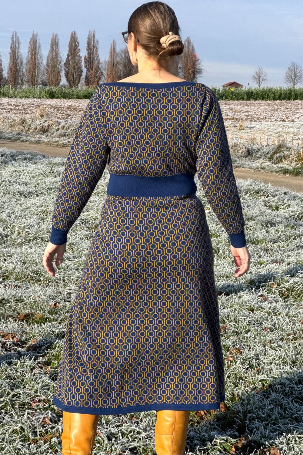Midi-Strickkleid, Trellis