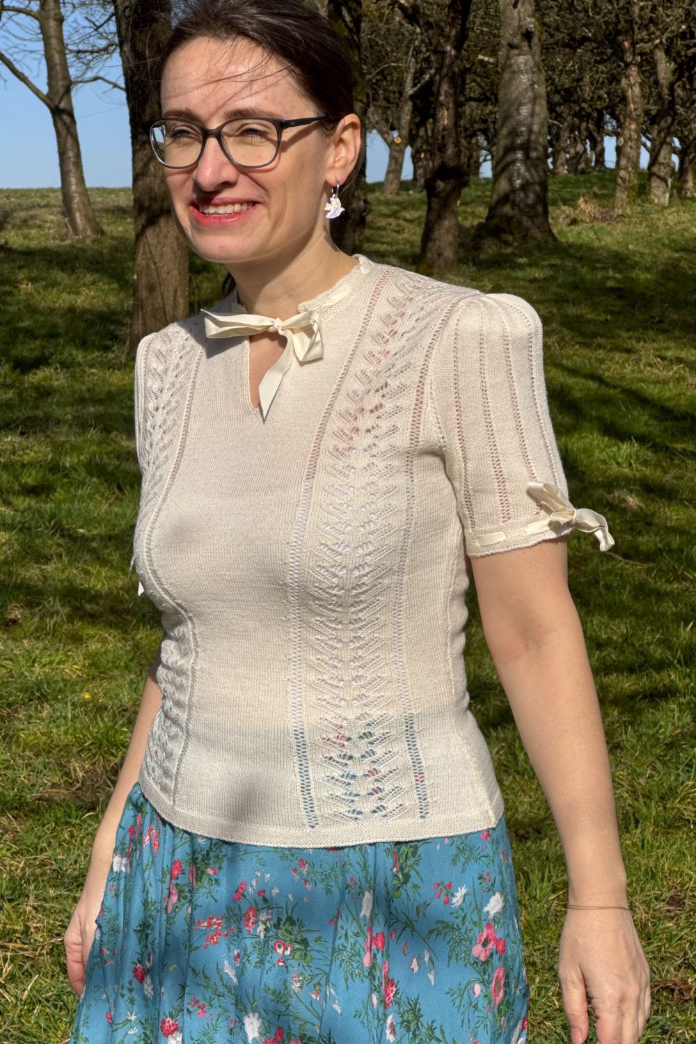 The Coquette Keyhole Top, Ivory